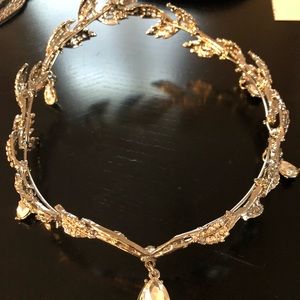 Bridal vine SILVER hair band CROWN formal  Wedding